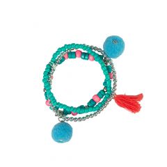 bracelet-perles-et-pompon-bleu